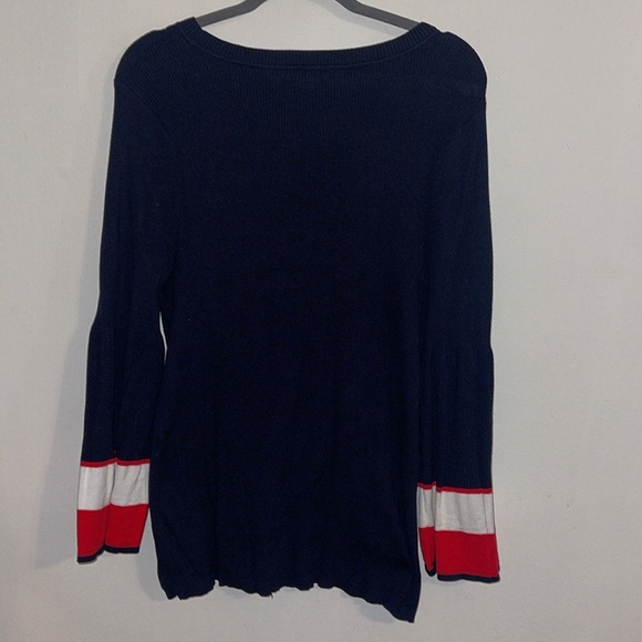 🌹NWOT: TOMMY HILFIGER BELL SLEEVED RIBBED SWEATER - Picture 7 of 9